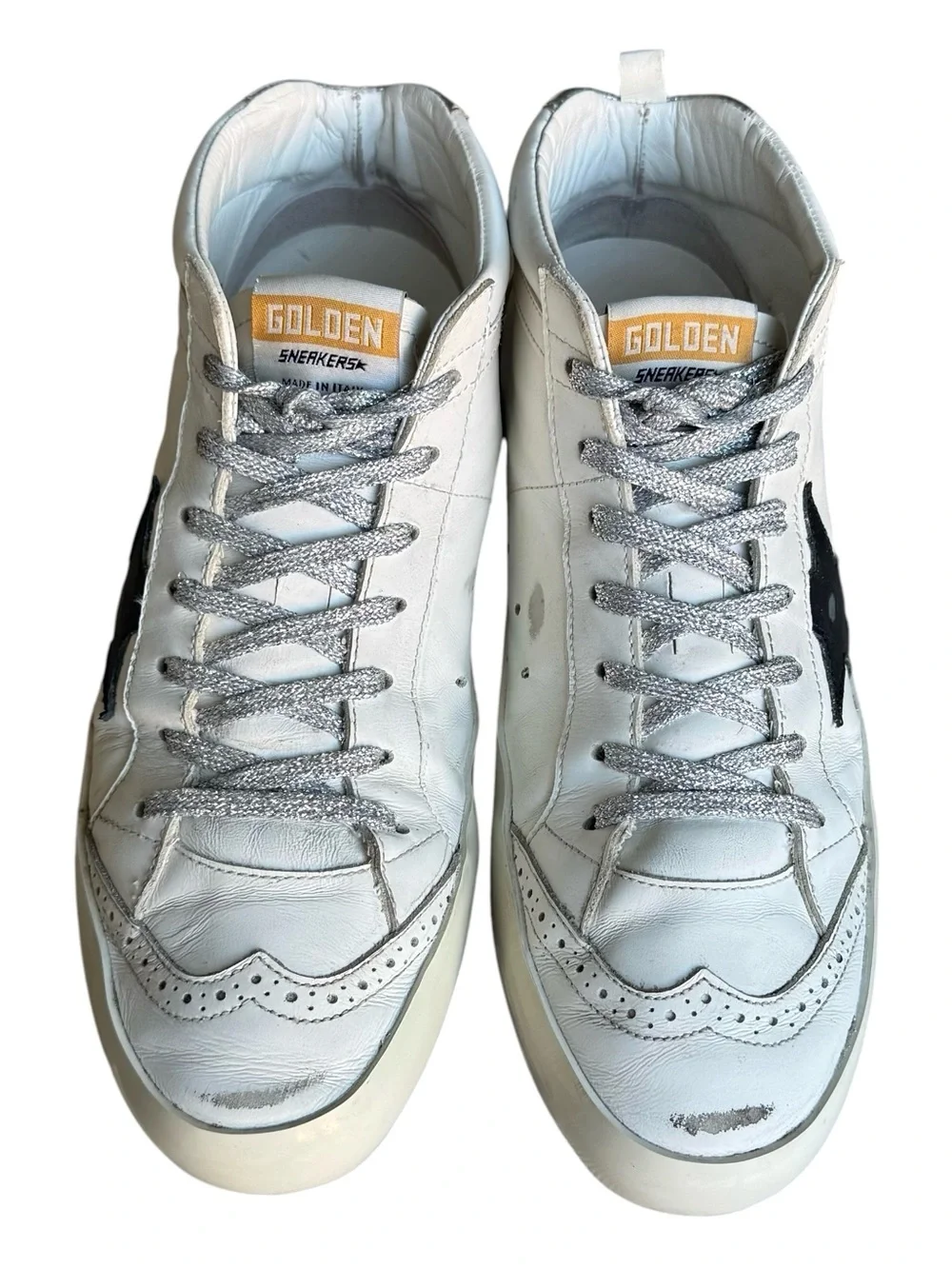 Golden Goose Mid Star Sneakers White Leather - Picture 9 of 15